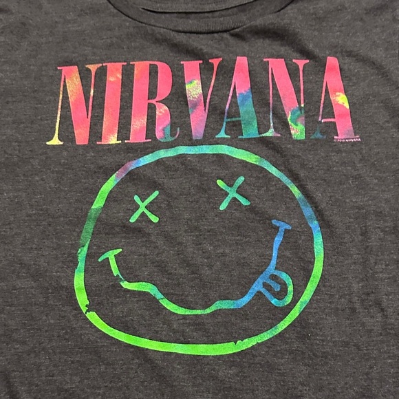 Nirvana charcoal, gray Graphic Tee size small - Picture 4 of 7